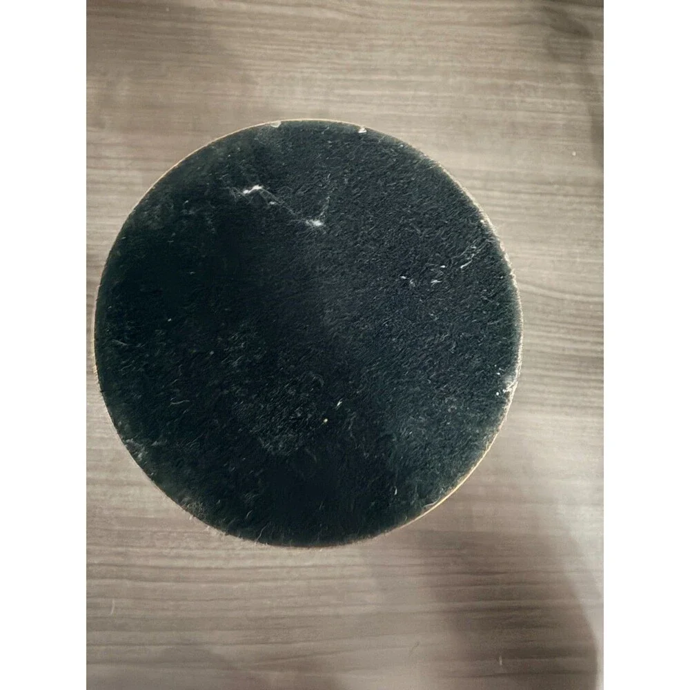Brass Tone Metal Taper Candle Holder 8 Inch Candlestick Round Felt Base
